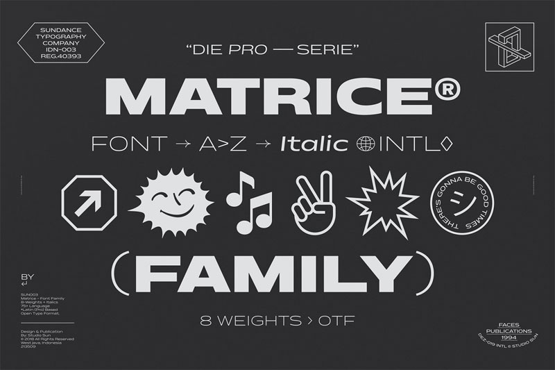 matrice bold font