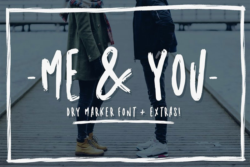 me and you marker font