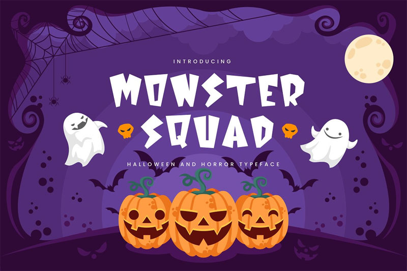 monster squad fun halloween kindergarten font