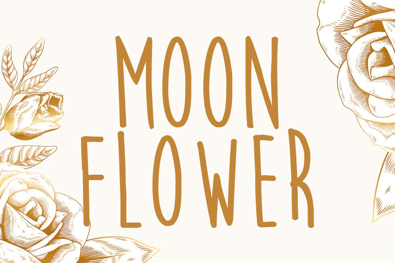 moon flower thank you font