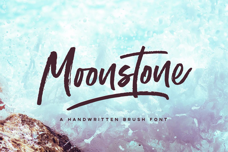 moonstone brush marker font