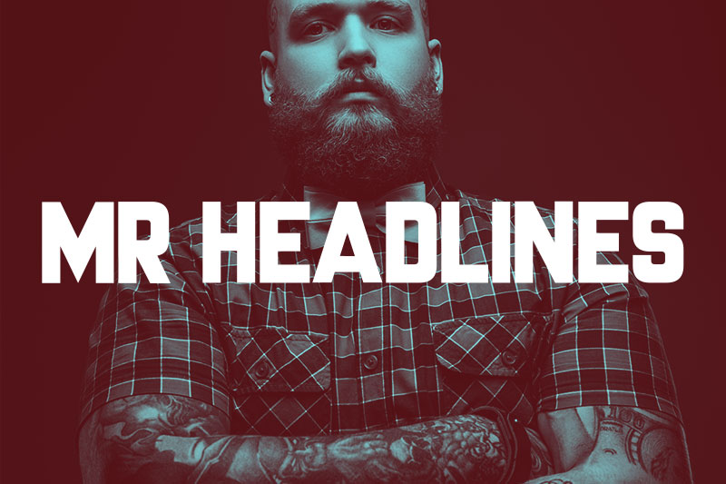 mr headlines bold font