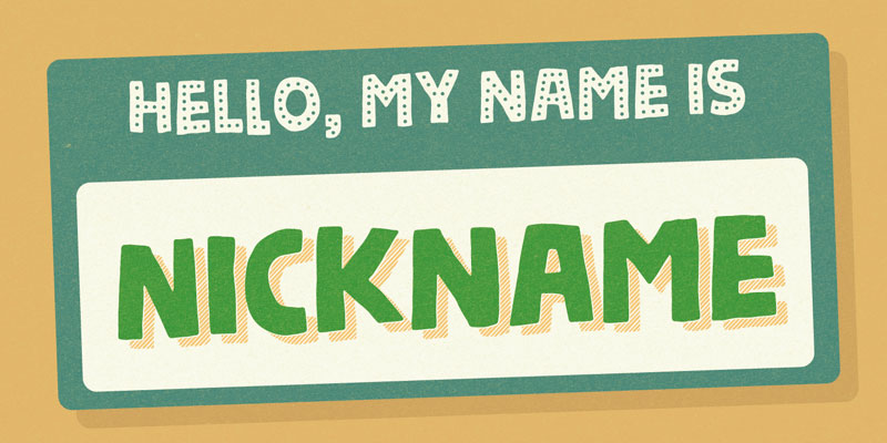 nickname kindergarten font