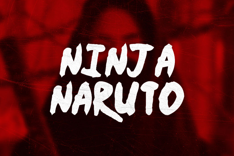 ninja naruto bold font