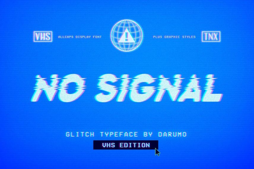 No Signal VHS font