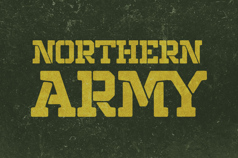 northern army bold font