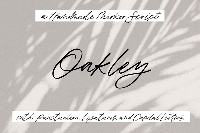 oakley a handmade marker script marker font