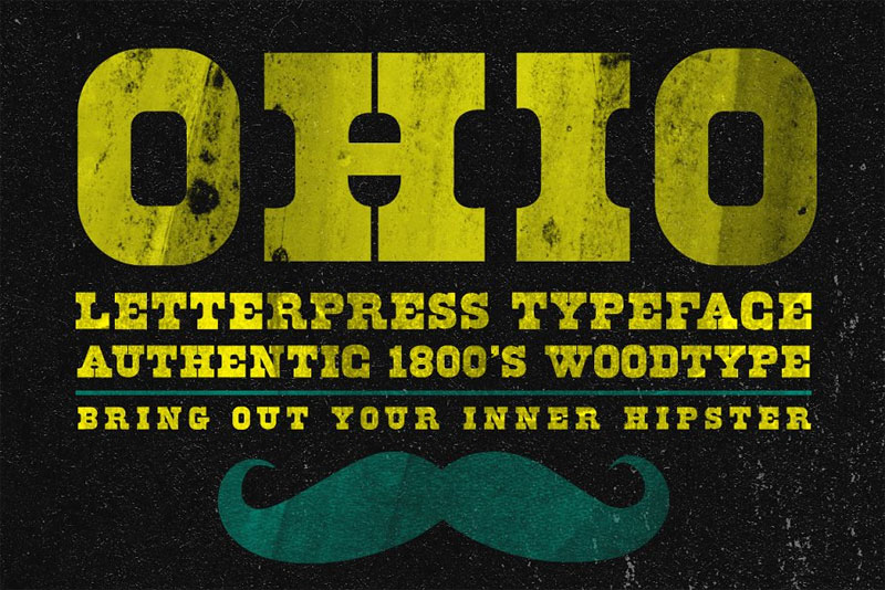 ohio wood type typeface wood font