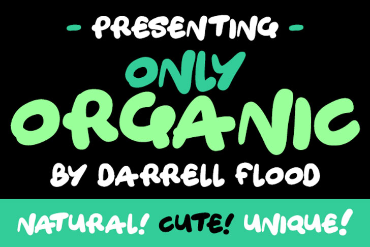 only organic marker font