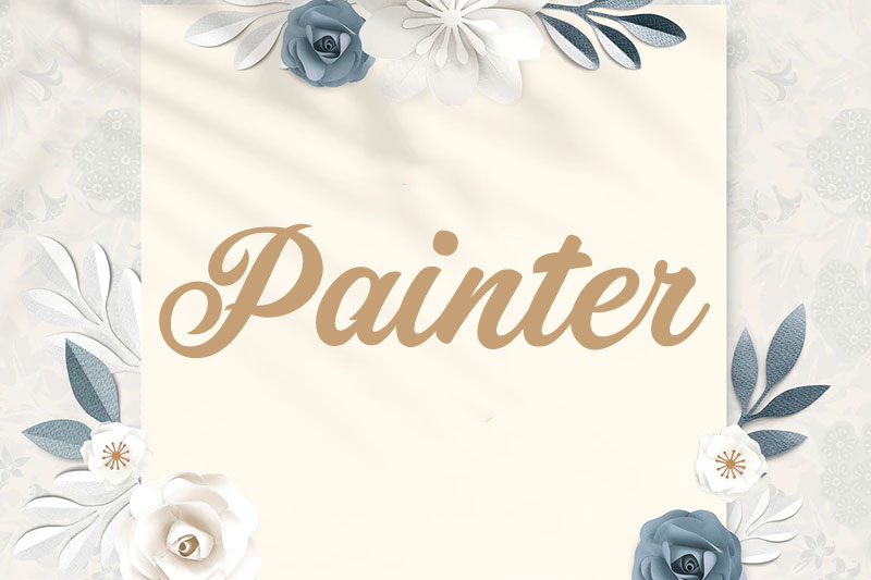 painter thank you font