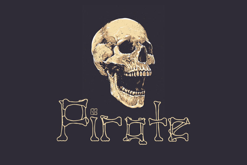 pirate skeleton font