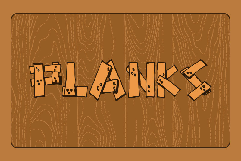 planks wood font