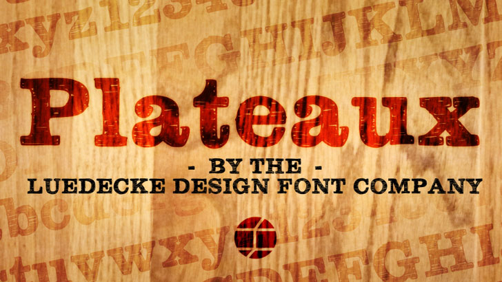 plateaux wood font