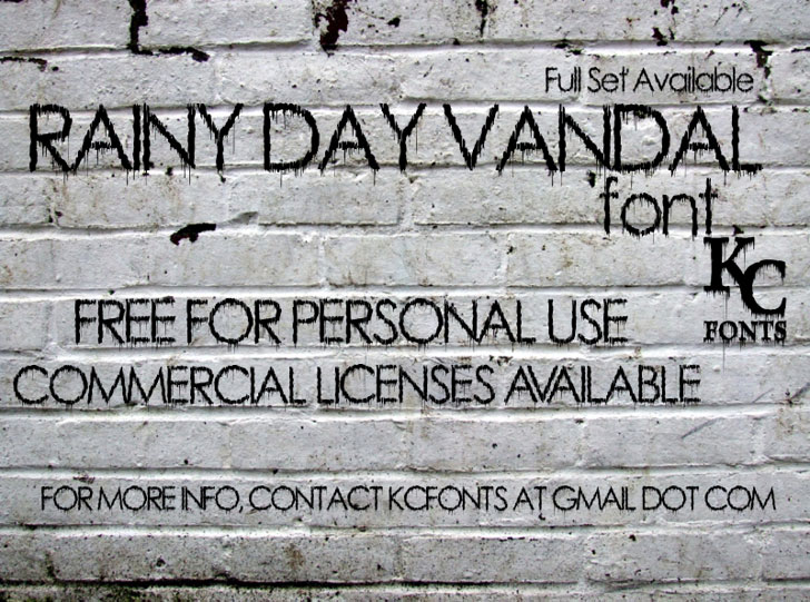 rainy day vandal marker font