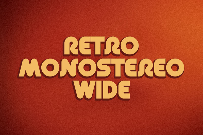 retro monostereo wide bold font