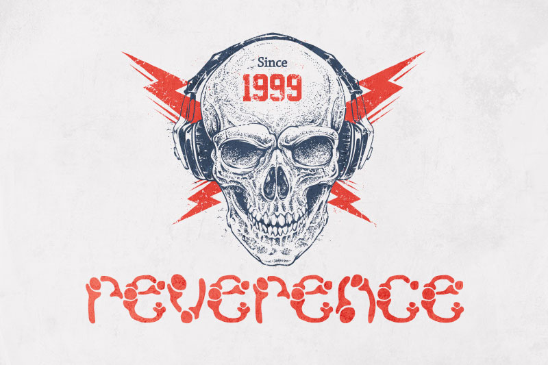 reverence skeleton font