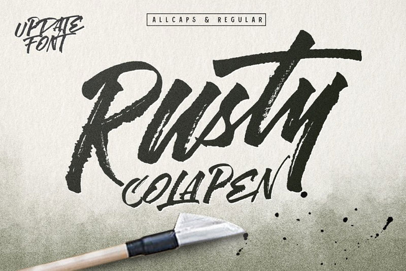 rusty cola pen marker font