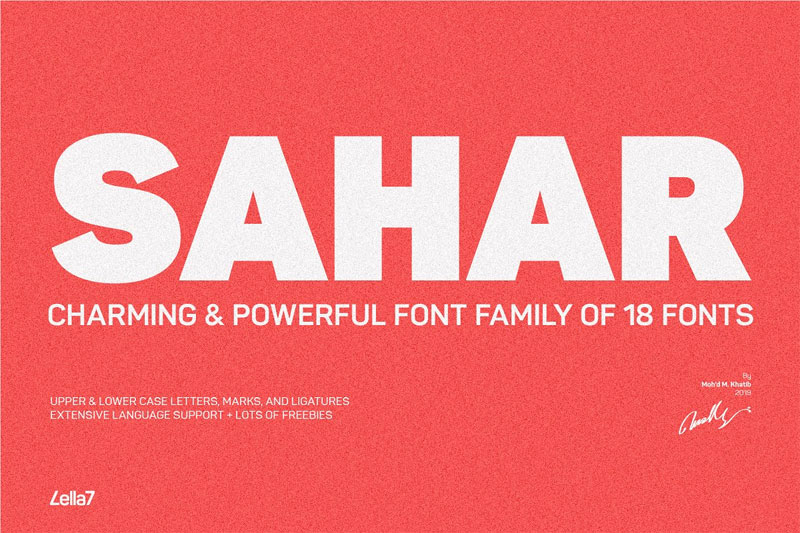 sahar a charming bold font