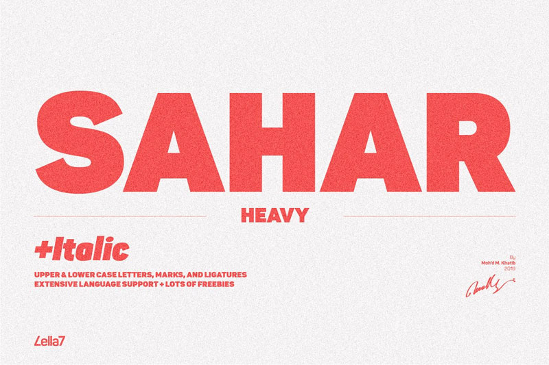 sahar heavy bold font