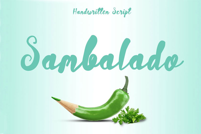 sambalado script kindergarten font