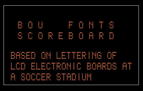 score board digital clock font