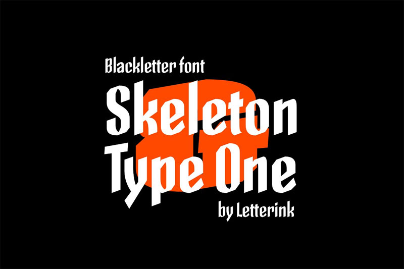 skeleton type one skeleton font