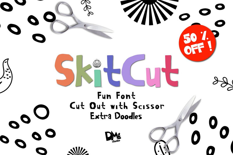 skitcut fun cut kindergarten font