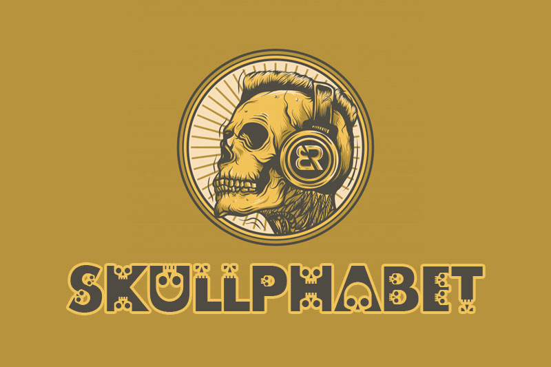 skullphabet skeleton font