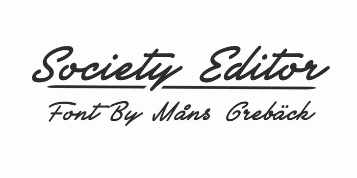 society editor personal use marker font