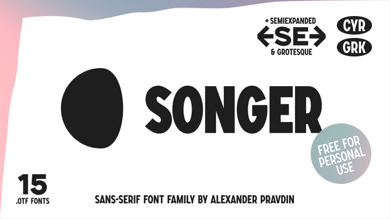 songer bold font