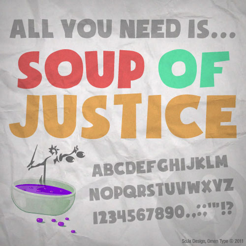 soup of justice kindergarten font