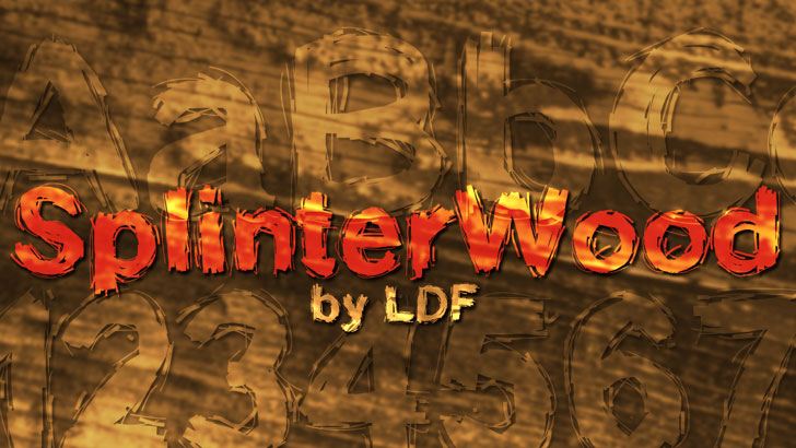 splinterwood wood font