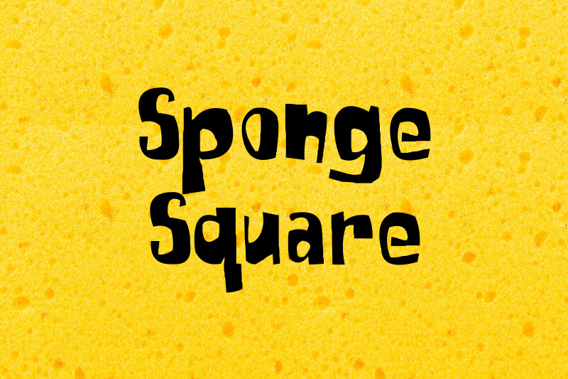 spongefont square type kindergarten font