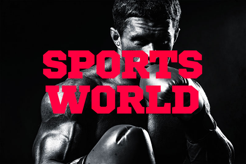 sports world bold font