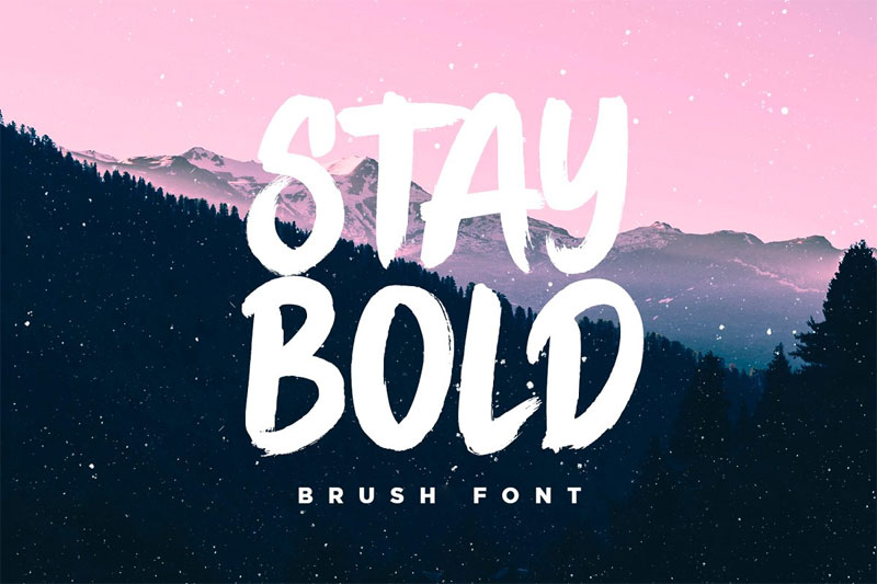 stay bold brush bold font