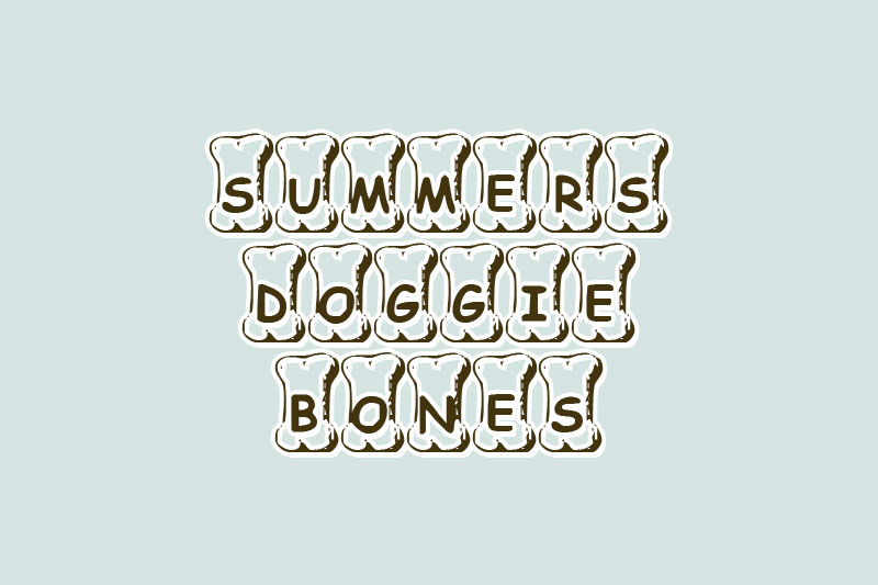 summer's doggie bones skeleton font