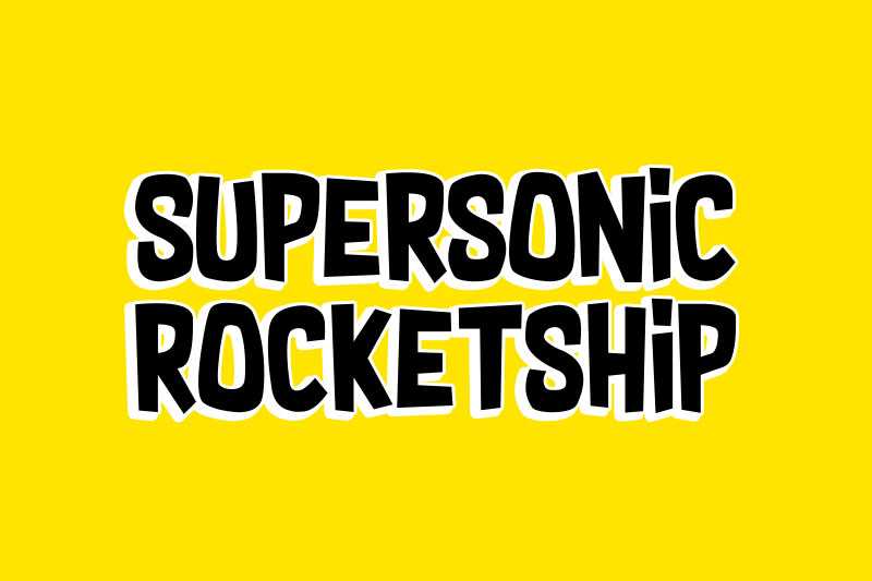 supersonic rocketship bold font