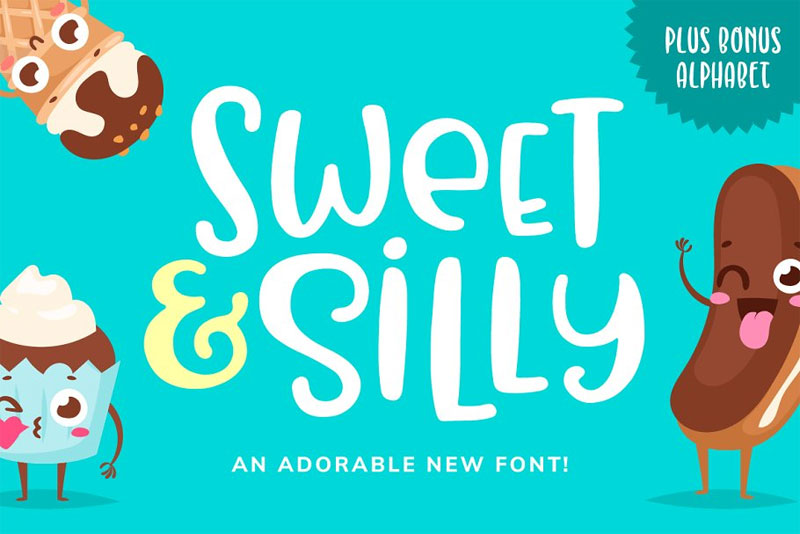 sweet & silly kindergarten font