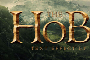 The Hobbit Text Logo Effect PSD Template
