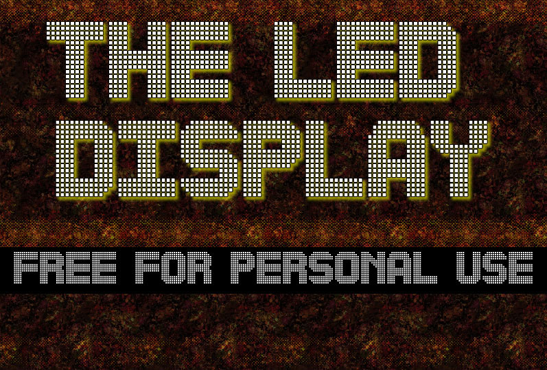 the led display st digital clock font