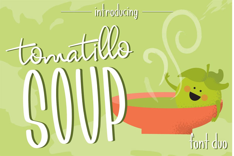 tomatillo soup kindergarten font