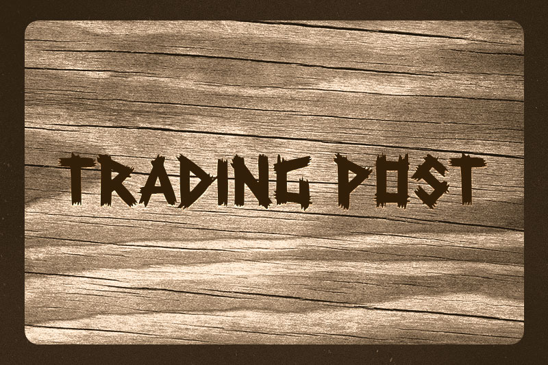 trading post wood font