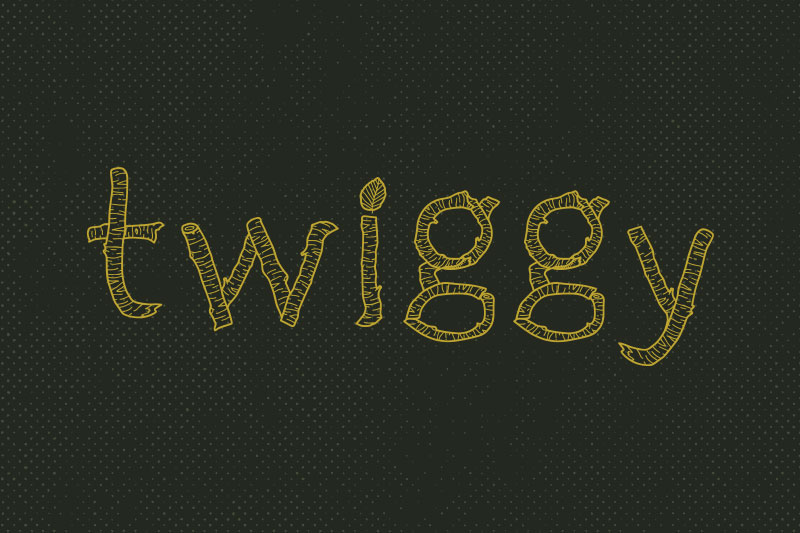 twiggy wood font