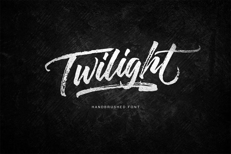twilight script marker font