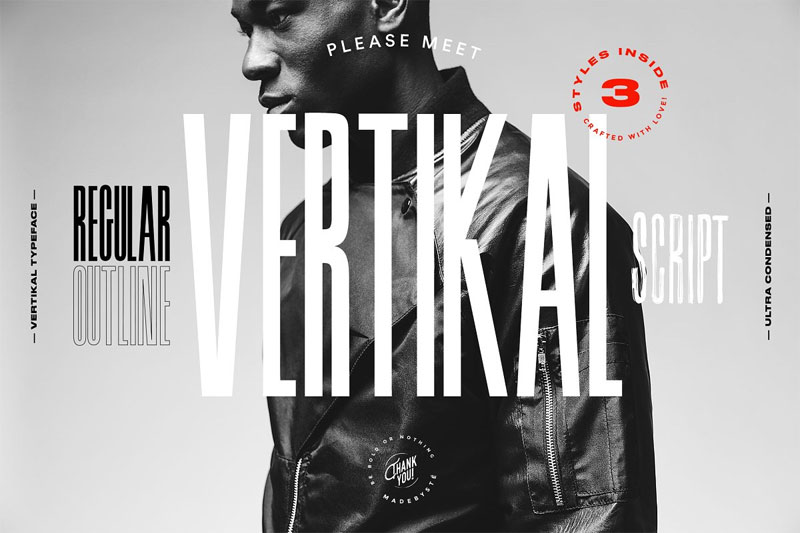 vertikal 3 ultra condensed bold font