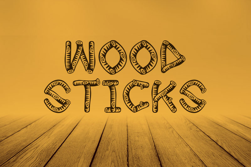 wood sticks wood font