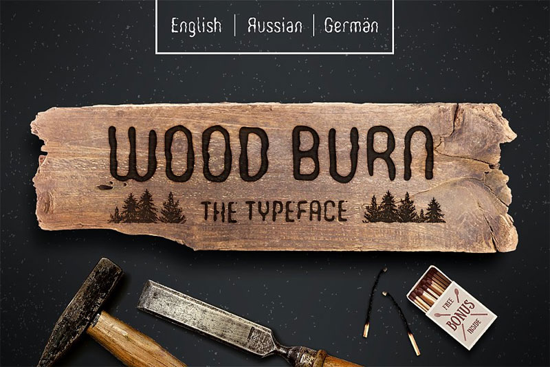 woodburn wood font
