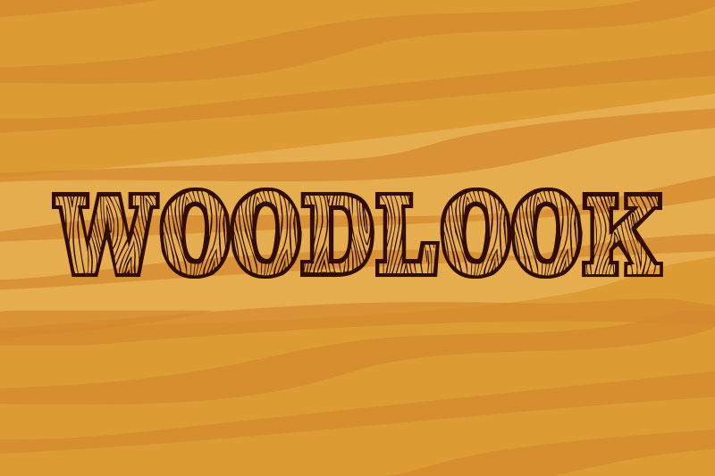 woodlook wood font