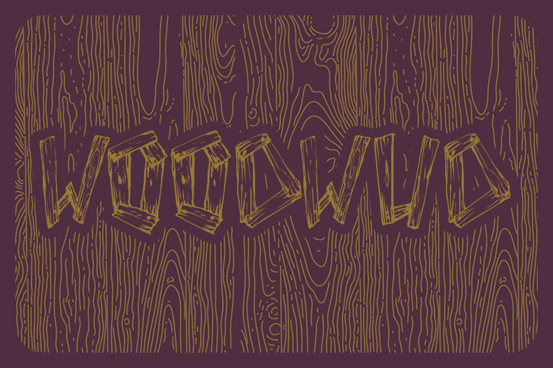 woodwud wood font