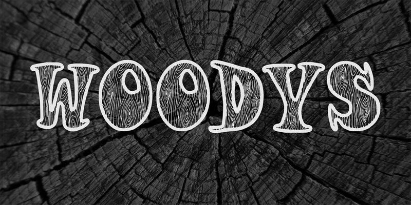 woodys wood font